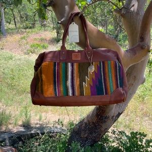 RARE! Will Leather Duffel Bag - Purple Bolt